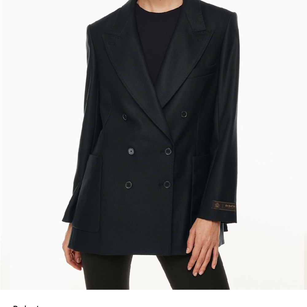 Aritzia, Babaton, sz Small, Women's Tan Double-Breasted wool Blazer